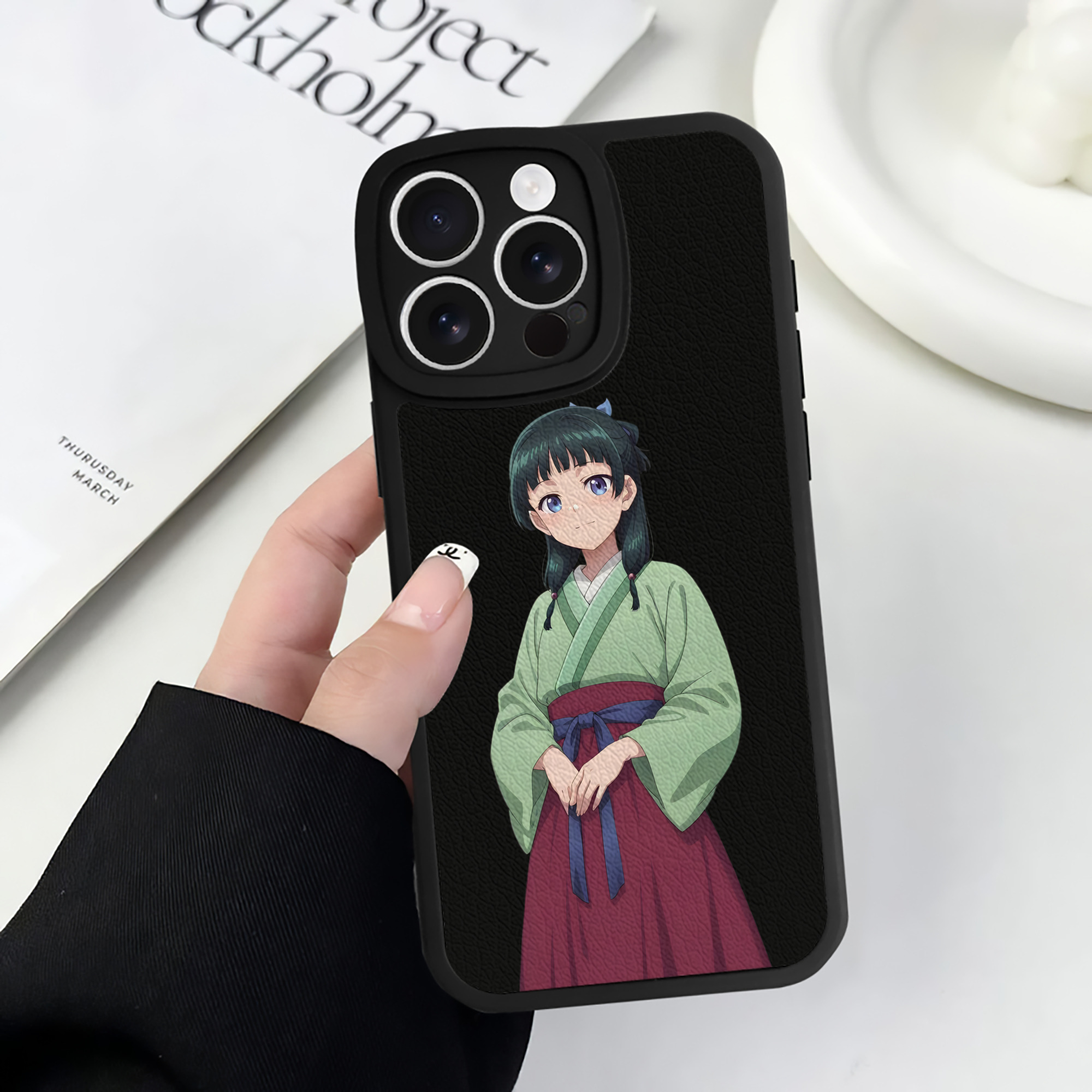 （画像用） 薬屋のひとりごと The Apothecary Diaries 【iPhone 16シリーズ対応】シリコンスマホケース（レザー調） 材質：シリコン